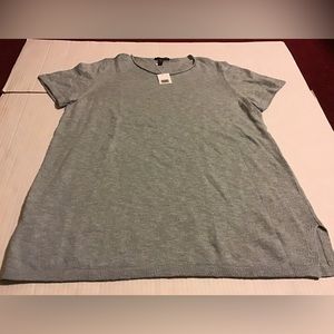 EILEEN FISHER NWT WOMENS SZ L SWEATER ORGANIC COTTON & LINEN TUNIC LENGTH